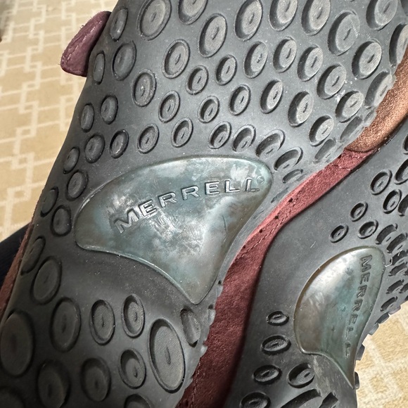 Merrell Plaza Bandeau Suede Mary Jane Comfort Shoes Travel Work Cherry Oak 8 - Picture 5 of 11